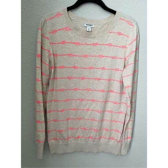 Old Navy Sailor Knot Print Sweater Size Medium - Picture 1 of 5